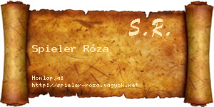Spieler Róza névjegykártya